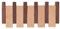 Monivi Massivholz Klaviertasten-Garderobe, Wandgarderobe mit 4/6/8 Klapphaken, Buche & Schwarz Walnussholz, für Eingangsbereich, Wohnzimmer, Schlafzimmer (4 Haken (32 x 15 x 3,5 cm)