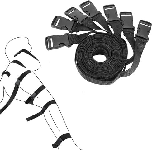 SUPKTHDY 7 Pezzi BDSM Bondage Corda SM Corde Bondage Set Regolabili Corda Bondage Corda per Coppie BDSM Giocattolo Kit Sex Toy per Coppie Principianti Articolo Erotico Fetish Giochi Sessuali di Coppia