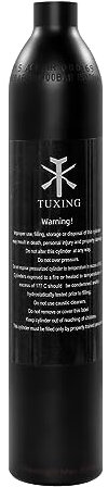 TUXING Aluminium Paintball Lufttank, Hochdrucklufttank 0.5L 31Ci Kapazität, Tauchflasche Hochdruckluftflasche für Paintball oder PCP Luftgewehre (Leere Flasche) (5/8-18UNF)