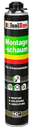 Isolbau Mousse de montage B2 - 1 x 750 ml - Mousse de construction en polyuréthane pour pistolets à mousse - Mousse 1K avec excellente isolation phonique et thermique pour l'intérieur et l'extérieur