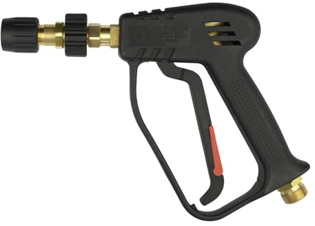 Hochdruckpistole | für Kränzle Kärcher Hochdruckreiniger | bis 280 bar | arretierbar inkl. Düse | M22x1,5 AG x M22x1,5 IG | Spritzpistole Ersatzpistole