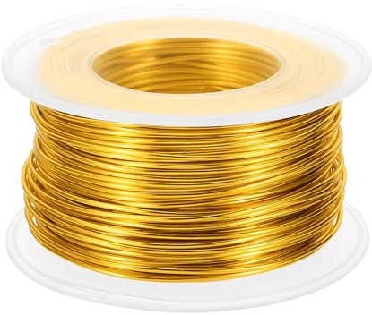 PATIKIL 18 Gauge 1mm Aluminum Craft Wire, 98.4Ft Metal Wire Armature Bendable Wire for Jewelry Making Metal Wrap DIY, Yellow
