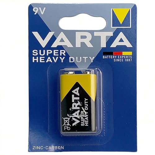 Batteria Transistor 9V PP3 6LR61 Superlife Power Zinco | 1 Confezione 1 pz | Potenti e Durature per Dispositivi Energetici | per Telecomandi, Rilevatori di Fumo e Dispositivi Energetici