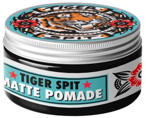 Tiger Spit Matte Clay, Cera Capelli Uomo, Tenuta Medio/Alta & Finish Opaco, Dona Texture e Controllo, 100g