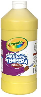 Artista II Washable Tempera Paint, Yellow, 32 oz