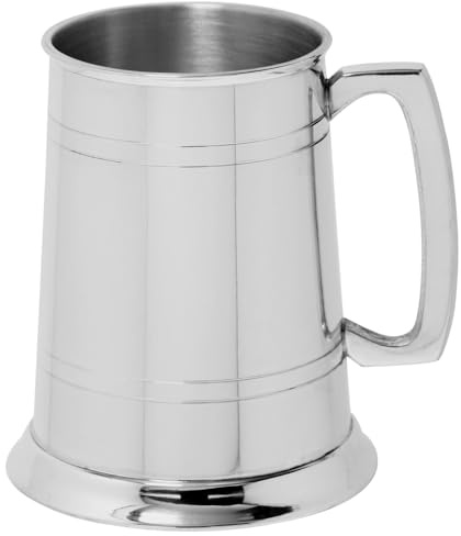 English Pewter Company 1 Pint Straight 2 Line Pewter Beer Mug Tankard [EP001]