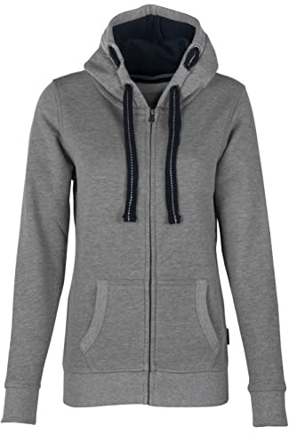 HRM Damen Jacket F hoodie, Grau-meliert, S EU