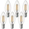 SD LUX B15 B15d Lampadina a candela SBC filamento LED Candlelabra lampadine vintage, C35 No Flicker Small Edison baionetta 4W (equivalente a 40W) 450LM bianco caldo 2700K, 6 confezioni.