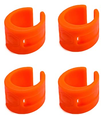 Fahrrad Vordergabel Schutzring,Asudaro 4Stück Fahrrad Kettenstrebenschutz Fahrrad Gabelschutz Anti-Kollisions-Gummi-Schutzring für Rennrad Geländewagen Atv Mountainbike Fahrrad Kettenschutz,Orange
