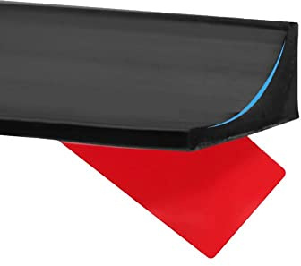 3 metros Barrera de Ducha Silicona Barrera Agua Ducha Autoadhesiva Borde Plato Ducha Plegable Barrera para Agua Umbral de Ducha de Baño y Cocina, Negro(Una cara adhesiva)