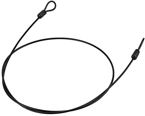 Sonew Cyclisme Sports Câble de Boucle de sécurité en Acier Inoxydable Vélo Scooter Verrouillage Accessoires de Verrouillage pour Vélo, Moto, Bateau, échelle, Porte, Tondeuse et équipement (Noir)