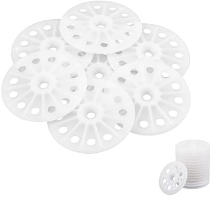 Vexquivera 100Pcs Plastic Washers - Transparent, Insulating, Load Distributing - Heat Shield For Fixing And Fastening - Rigid Foam Panels