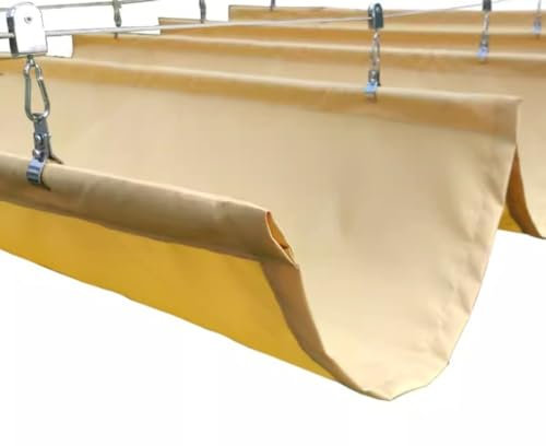 Custom Retractable Pergola Canopy, Pergola Shade Waterproof Cover Kits, Outdoor Patio Replacement Slide Wire Wave Awning Sail Deck Porch Yard Rainproof(Color:Yellow)