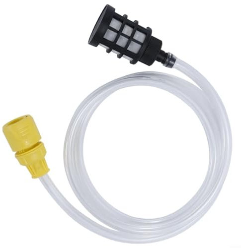 Snowchecking Manguera de succión de 1,5 m y accesorio de filtro para lavadora de alta presión, manguera de entrada de agua autocebante con conectores para lavadoras a presión Karcher K2-K7