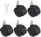 PATIKIL Office Chair Wheels Replacement 1.5, 5 Pcs Nylon Heavy Duty Office Furniture Casters Wheels with Wrench Universal Wheel for Hardwood Floor Carpet, Black(Screw Stem)
