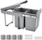 VEVOR Cubo de Basura Extraíble a Armarios de Cocina, 20 L x 2, para Debajo del Fregadero, Bajo Encimera, con Sistema Deslizante de Extensión Completa de Metal Resistente y Asa, 492 x 340 x 430 mm