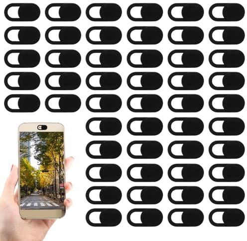50 Stück Webcam Abdeckung, 0.6mm Ultradünne Universelle Laptop-Kamera-Abdeckungsfolien Metall Slider Kamera Cover Zubehör für Laptop, Computer Schützen Sie Ihre Privatsphäre und Sicherheit