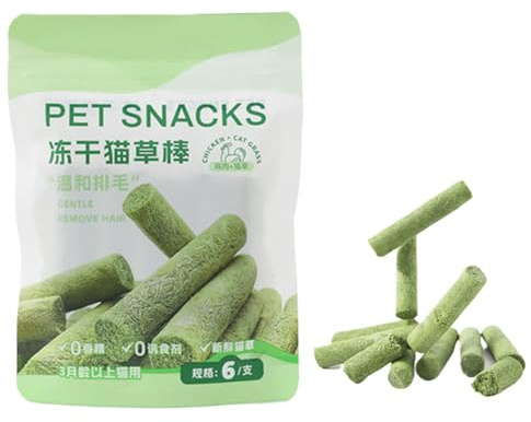 Palito Mordedor de Hierba Gatera | Snack Comestible Juguete Masticable para Gatitos | Snack Liofilizado para Gatos Sabor Pollo para Eliminar Bolas de Pelo y Limpieza