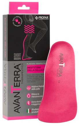 Avanterra Plantare Cellulite Short Rosa – Terapeutico Anticellulite Made in Italy con Drypod® Assorbi sudore, Effetto Pump, Riduce Ritenzione e Migliora l’Estetica della Pelle (35-36)