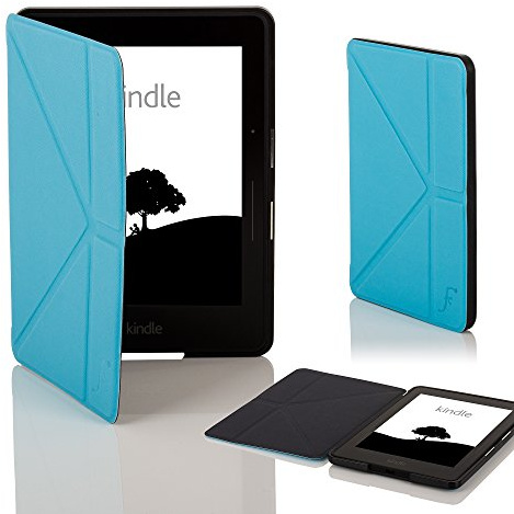 Forefront Cases Hülle für Amazon Kindle Voyage (2014 Modell) - Himmelblau - Dünn, Leicht, Smart Auto Schlaf/Wach Schutz-Hülle und Ständer für Kindle Voyage (Origami Design)