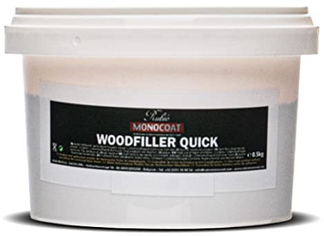 Rubio Monocoat Woodfiller Quick (Light), 0.5kg Tub | Quick-Curing Putty for Interior Joinery & Wood