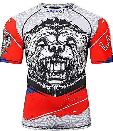 LAFROI kortärmad UPF 50+ baslager prestanda kompression tröja utslag vakt-CLY08 Honor Strike Size XXL
