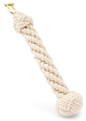 NKlaus Maritim Glockenbändsel 17cm geflochten aus Baumwolle mit Messing Schäkel 11577