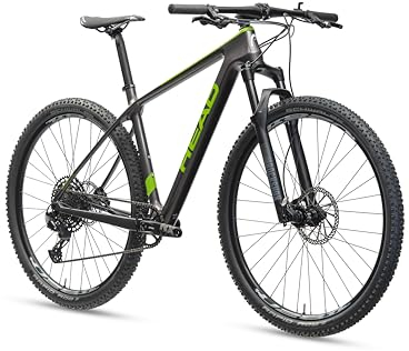HEAD Unisex - Adult Trenton 1.0 Mountain Bike, Grey Metallic/Green, 43