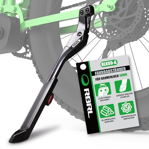 RBRL Cavalletto Bici Con 18mm Distanza del Foro, Supporto in Lega di Alluminio,Durevole e Antiscivolo Cavalletto per Bici Posteriore, Adatto a 24-29 Pollici Mountain Bike, Bici da Strada, MTB, Ebike