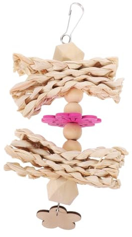 SEWOART Papagei Kauspielzeug Aus Holz Bissfestes Spielzeug Für Vögel Hängende Dekoration Für Vogelkäfige Kauspielzeug Für Wellensittiche Und Papageien Fördert Spielerische