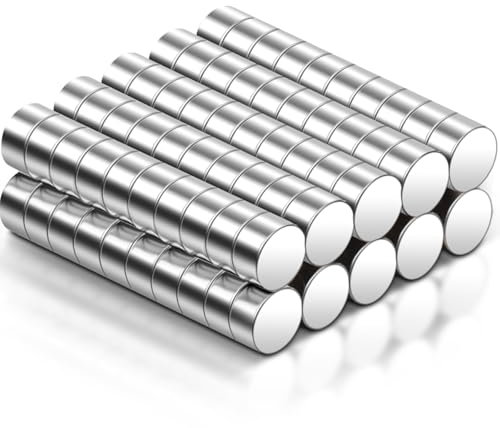 Aenienoe 100 Pack Mini Magnets 2x1mm Small Magnet Strong for Crafts Round Magnet for Miniatures Neodymium Magnets for Whiteboard Board Fridge DIY
