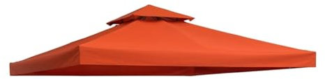 Remplacement De L'Auvent D'Un Gazebo Toit de remplacement, pavillon métallique, pavillon de jardin, tente de fête, tente de jardin, protection UV, polyester 3x3 mètres rouge rouille Pour Le Jardin