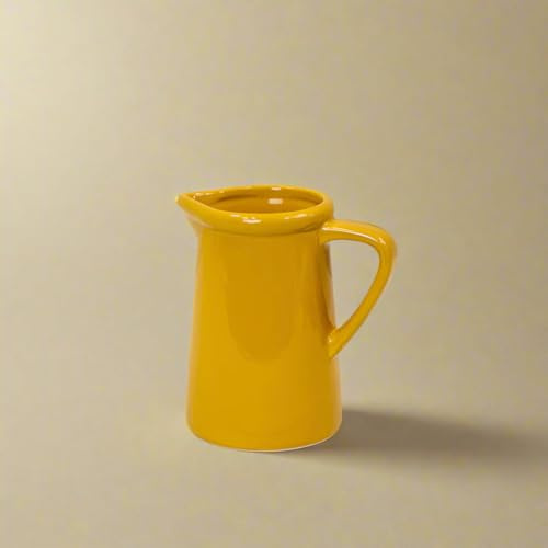 Oak and Brook Burnt Yellow Ceramic Jug
