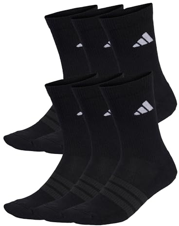 adidas Unisex Chaussettes matelassées mi-mollet (6 paires)