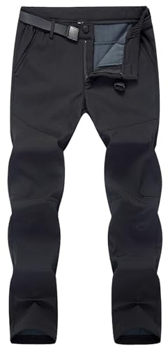 Genérico Pantalones Trekking Hombre Impermeables Pantalones De Trabajo Térmicos Montaña Senderismo Esquí Snowboard Invierno Polar Forrado Aire Libre Para Invierno Esquí Senderismo Montaña