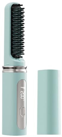 Nexusectar Fer à lisser pour femme – Brosse à lisser sans fil – Rechargeable par USB – Fer à friser à chauffage rapide – Outils de coiffure pour femmes et filles – Tous types de volume