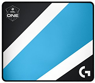 Logitech G640 Gaming Mauspad aus Stoff, 460x400 mm, 3mm flaches Profil, Geringe Oberflächenreibung, Gleichmäßige Oberflächenstruktur, Gummiunterlage, Zusammenrollbar - ESL Edition