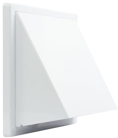 Kunststoff Lüftungsgitter mit Wetterschutz Ø 125 mm weiß