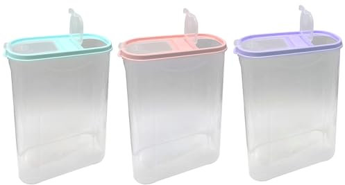 HAC24 3er Set Schüttdose 4,5 Liter Vorratsdose Aufbewahrungsdose Streudosen Frischhaltedosen Müslidose Lebensmittel Vorratsbehälter