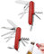 TPZORJX Schweizer Taschenmesser, 2 Stück Mini für Schlüsselanhänger, Swiss Army Knife, Mini für Schlüsselanhänger, Swiss Army Knife, mit 11 e 7 Funktionen, Klinge, Korkenzieher, Dosenöffner