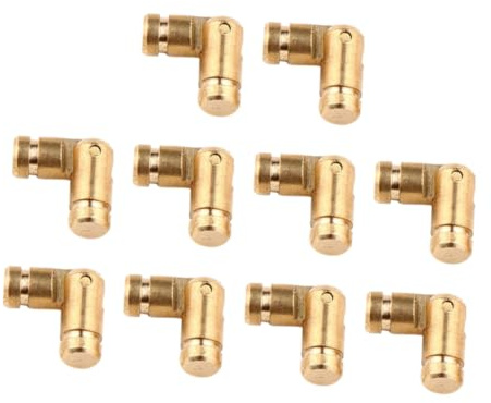 IWOWHERO 10 pièces Charnières pour Boîte à Bijoux Doré Charnières Cylindriques Invisibles pour Coffrets Cadeaux Accessoires Robustes et Faciles à Installer Décoration Rétro pour Boîtes