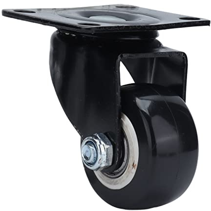 Rueda giratoria de poliéster de 2,5 pulgadas con doble rodamiento, poco ruido, resistente para carro, rodamiento suave, duradero, diseño amigable con el piso, ideal para hoteles,