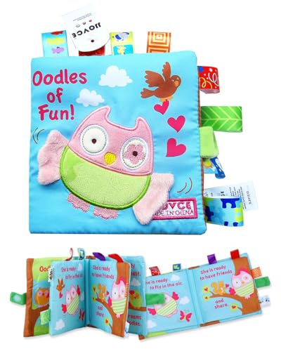 DAFNE Giocattoli adatti ai bambini di età compresa tra 0-3-6 mesi: libri di stoffa morbida, libri interattivi per bambini con sonagli, libri che emettono suoni fruscianti, regali per neonati -D