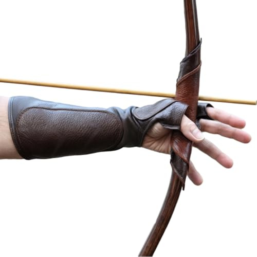 Leather Archery Arm Guard for Archers, Adjustable Fit, Comfortable Design, Forearm Protection for Target Practice and Competitions, Shields Forearm from Bowstring Impact