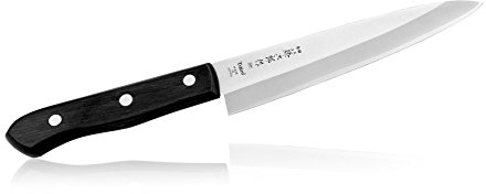 Tojiro Coltelli giapponesi per cucina Western Knife – Acciaio al Carbonio VG10 3 strati – Lama Ultra Affilata – Manico Eco Legno – Originali giapponesi Multiuso 135 mm