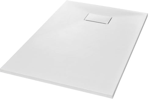 vidaXL Duschwanne Duschtasse Brausewanne Brausetasse Duschbecken Dusche Wanne Bad Badezimmer SMC Weiß 120x70cm Niedrige Schwelle 9cm Ablauföffnung