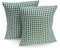 FILU Kissenbezug 40 x 40 cm 2er Pack (Farbe wählbar) Dunkelgrün/Weiß kariert - Kissenhülle, Kissen, Sofakissen, Dekokissen, Sitzkissen, 100% Baumwolle, Deko für jeden Raum, Garten und Terrasse