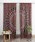 Popular Handicrafts Indischer Hippie-Vorhang, Bohemian-Stil, Pfauen-Mandala, Blau