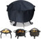 Iptienda Fire Pit Cover, 66x31cm Firepit Covers Waterproof, Round Fireplace Cover Gas Fire Pit Covers Anti-UV with Drawstring for small firepits