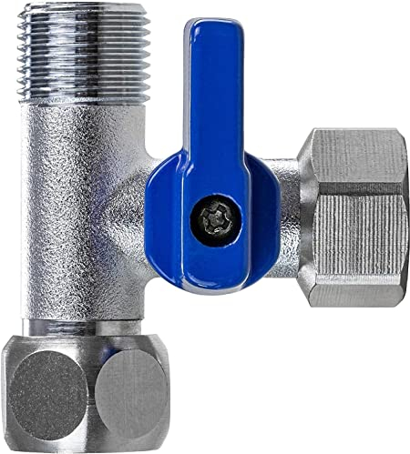 Adaptateur de vanne d'arrêt Neues Wasser Group – Outil de Raccordement de Tuyau en T, Filetage Extérieur 3/8 mâle x 3/8 femelle x 3/8 femelle, Organisateur de Réfrigérateur Côte à Côte